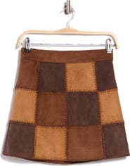 JASON WU Faux Suede Patch Miniskirt