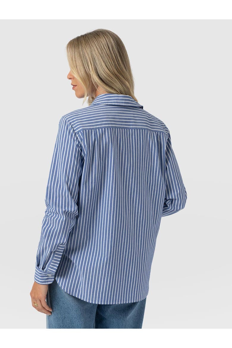 Anneliese Shirt, Alternate, color, Blue Stripe
