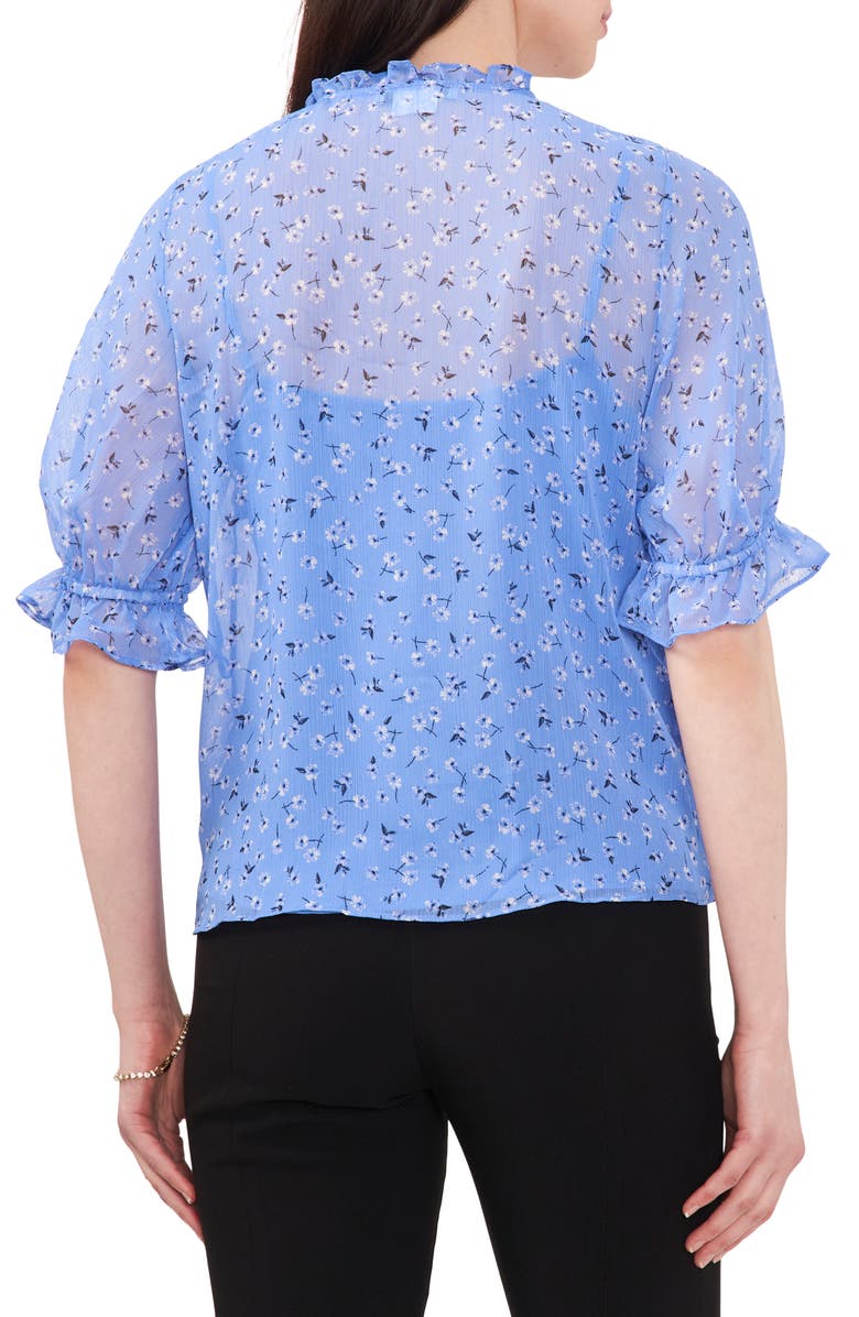 Chaus Floral Ruffle Edge Blouse, Alternate, color, 