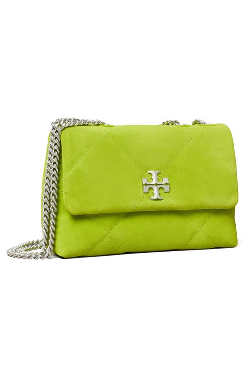 Tory Burch Small Kira Diamond Quilted Suede Convertible Shoulder Bag