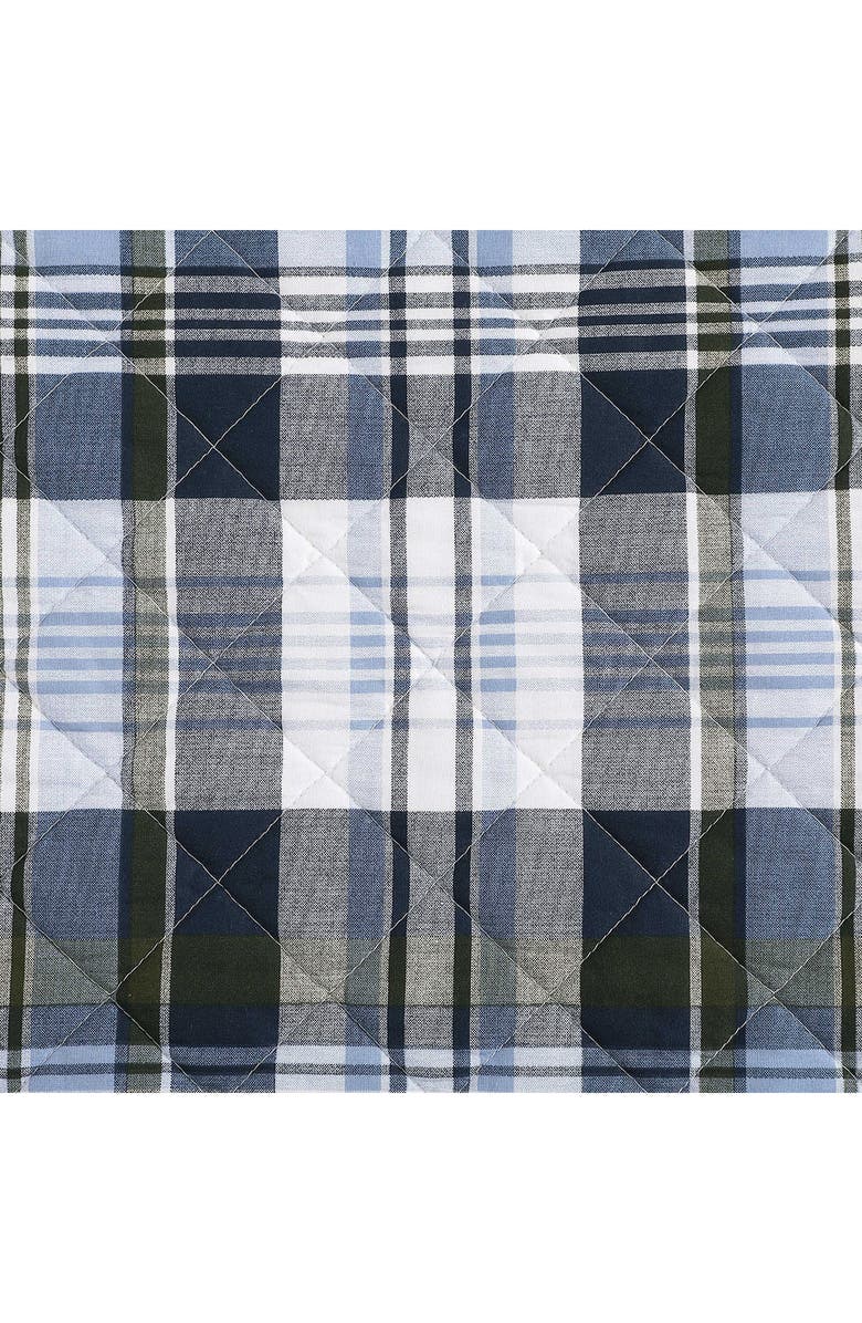 Tommy Hilfiger Bleecker Plaid Quilt & Shams Set, Alternate, color, White/ Pale Blue/ Dark Green
