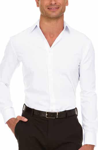 Nautica Trim Fit Solid Dress Shirt