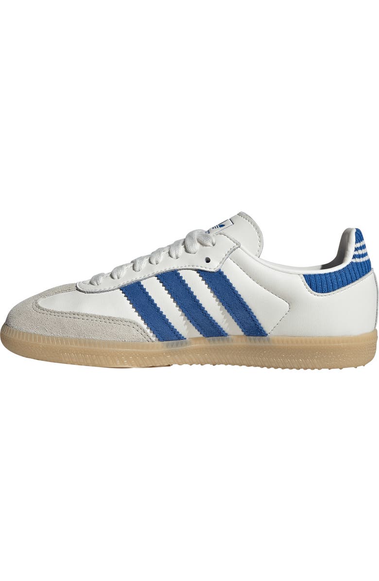 adidas Kids' Samba OG Sneaker, Alternate, color, Cloud White/ Blue/ Gum 3