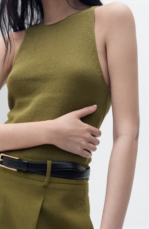 Mango Belted Sleeveless Jumpsuit