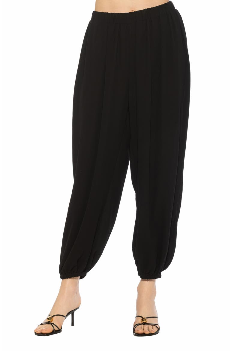 Silas Draped Balloon Pants, Main, color, BLACK