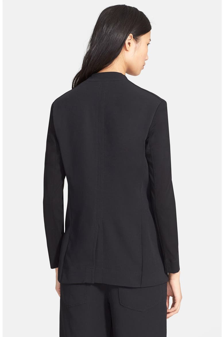 'Torsion' Contrast Sleeve One Button Jacket, Alternate, color, BLACK