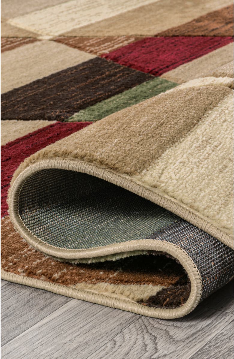 JONATHAN Y Kehoe Retro Diamonds Geometric Area Rug, Alternate, color, Red/Brown/Cream