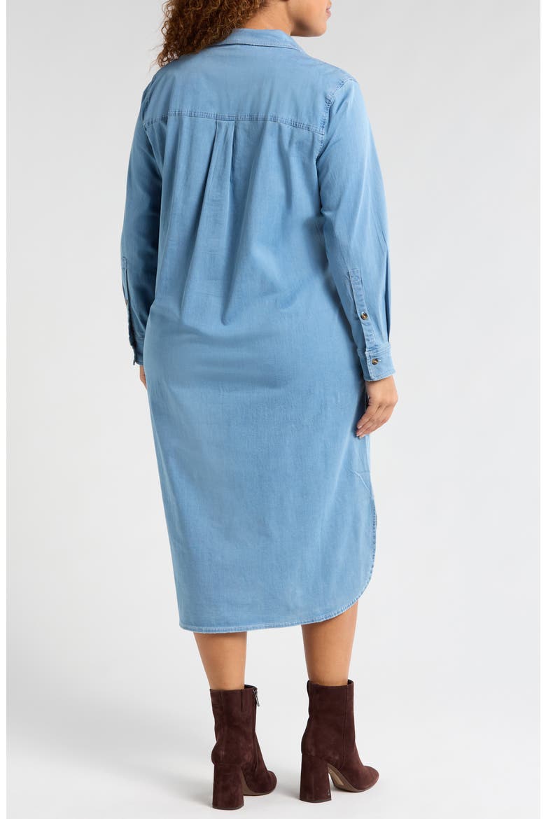 Odeon Long Sleeve Chambray Shirtdress, Alternate, color, COVE BLUE