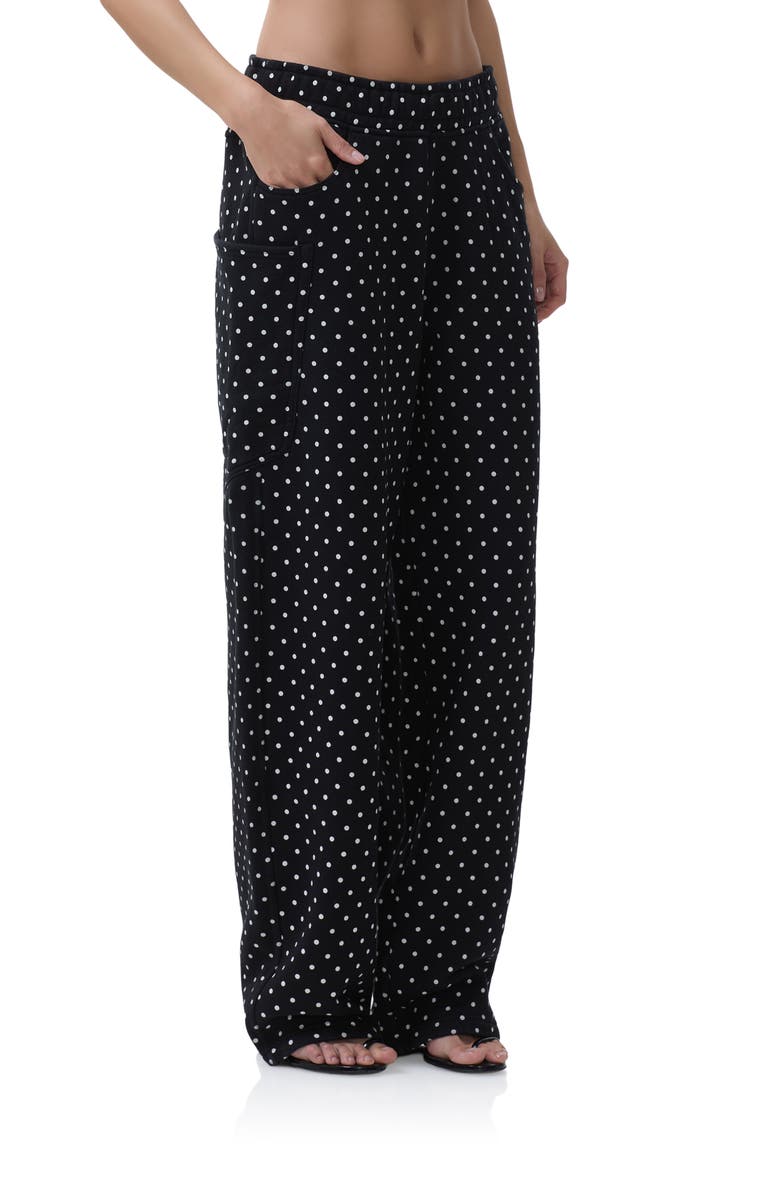 AFRM Ryan Cotton Barrel Sweatpants, Alternate, color, Noir Micro Dot