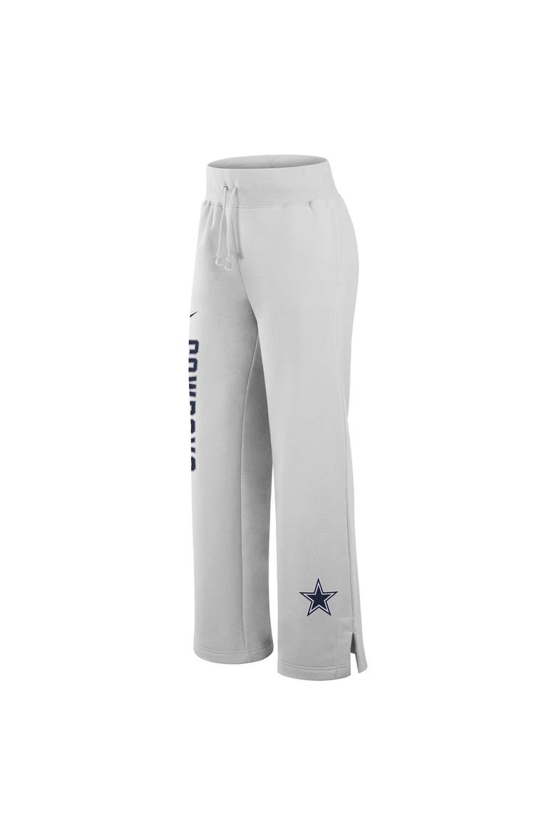 Women's Nike  Gray Dallas Cowboys Primetime Phoenix Fleece Wide-Leg Sweatpants, Alternate, color, Gray