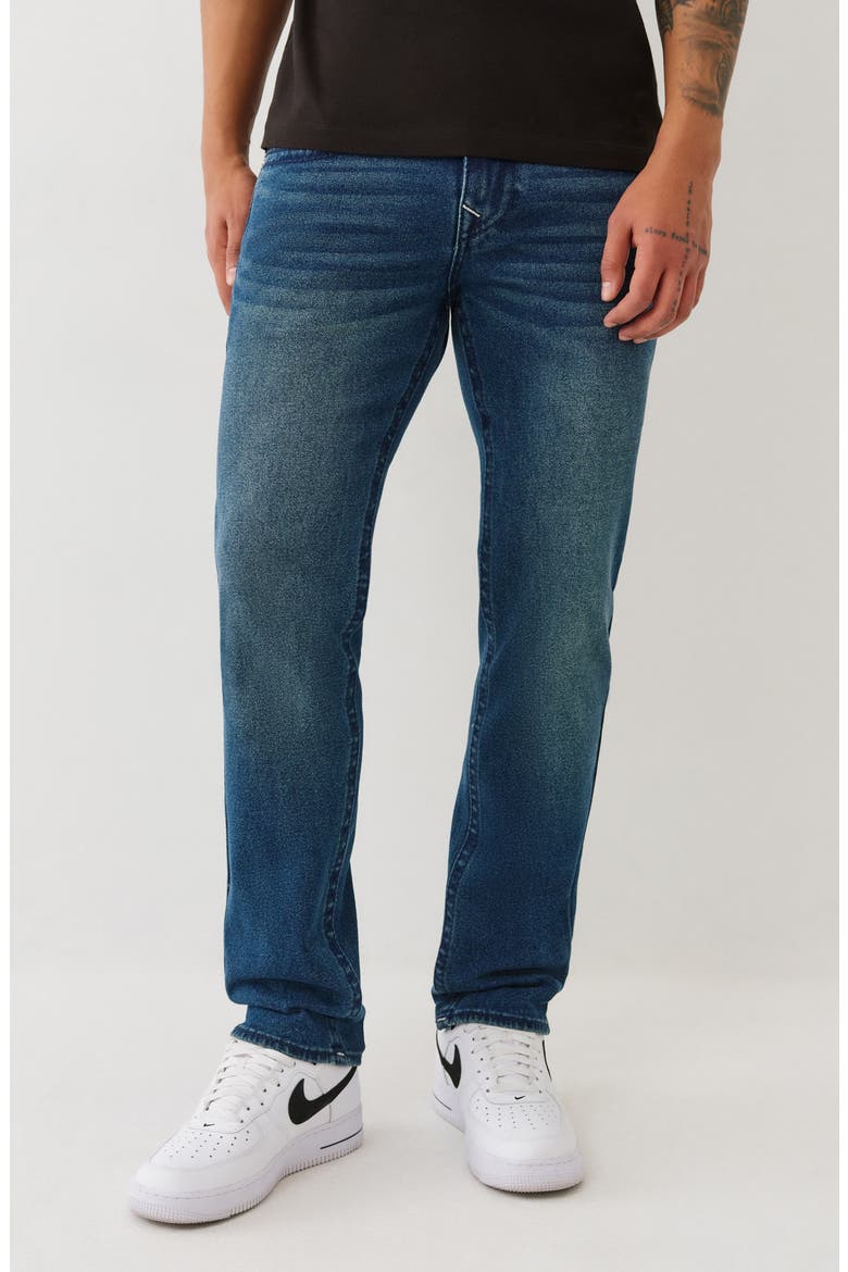 Geno Big T Flap Pocket Slim Jeans, Main, color, MEDIUM RUSTIC BARN WASH