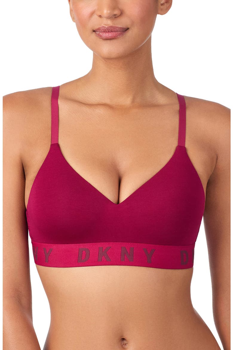 Cozy Boyfriend Wire-Free Push-Up Bra, Main, color, BERRY