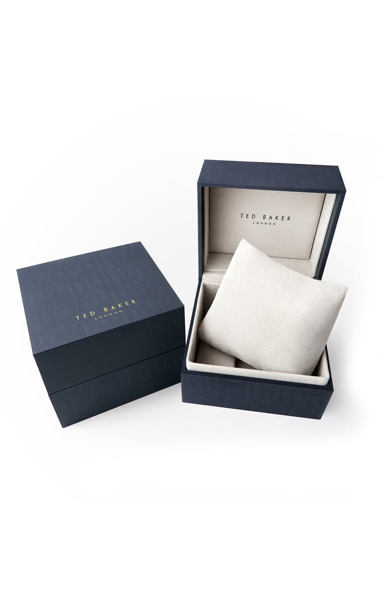 Ted Baker London Fitzrovia Charm Leather Strap Watch, 34mm, Alternate, color,