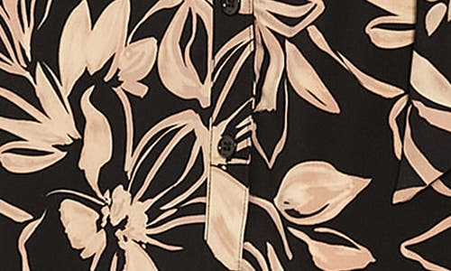 London Times Floral Long Sleeve Shirtdress In Multi