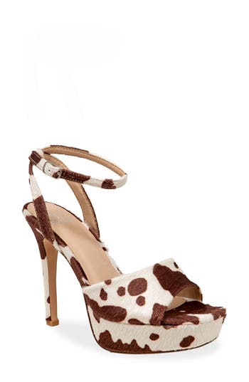 Chase & Chloe Chase And Chloe Ankle Strap Platform Pump In Multi