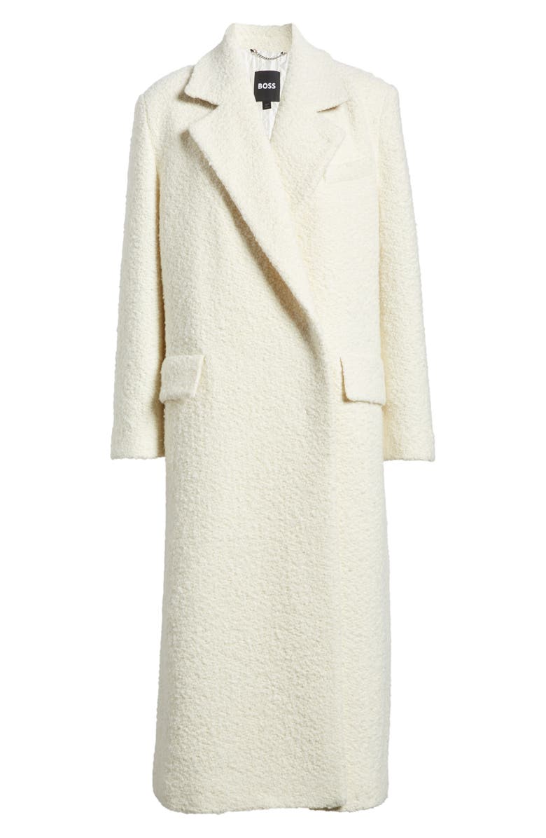 BOSS Bouclé Tweed Longline Coat, Alternate, color, 