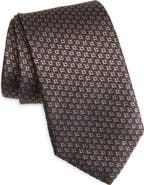 Canali Geometric Pattern Silk Jacquard Tie