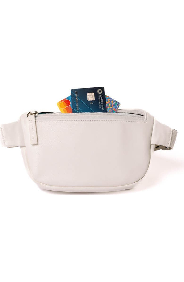 Kibou Wallet Bag Vegan Leather Crossbody Fanny Pack, Alternate, color, Creme