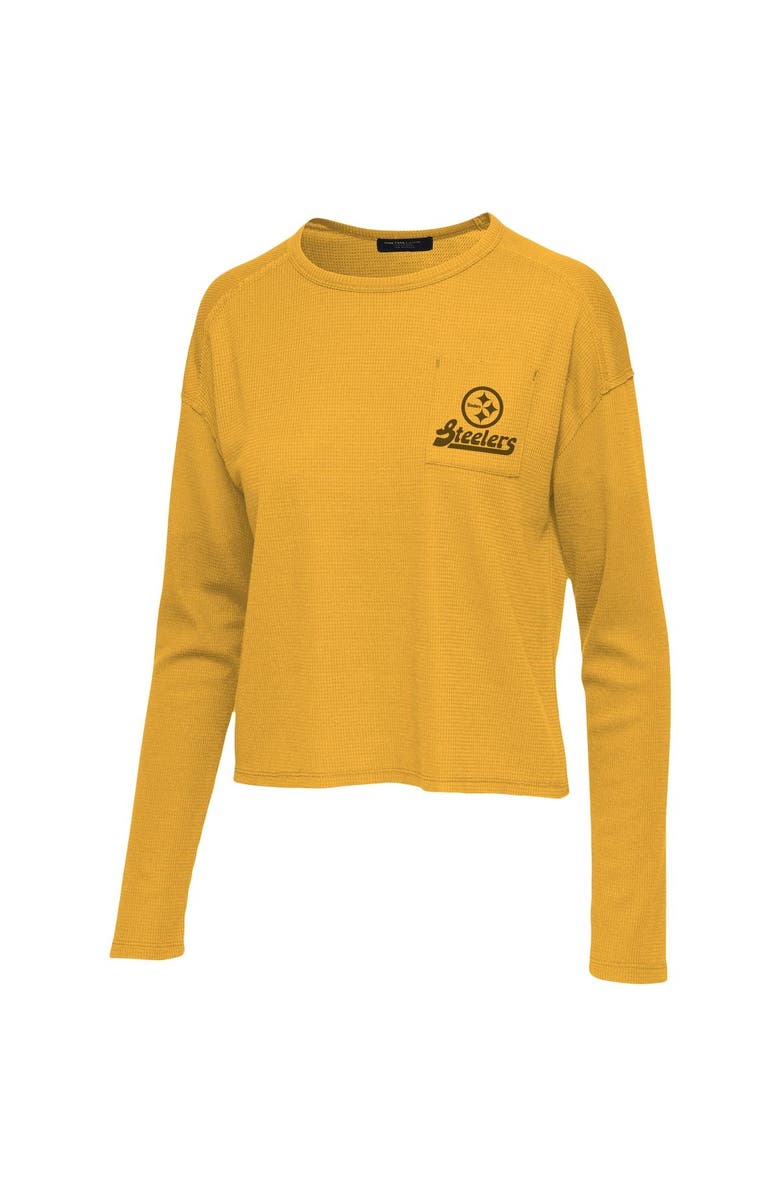 Junk Food Women's Junk Food Gold Pittsburgh Steelers Pocket Thermal Long Sleeve T-Shirt, Alternate, color, 