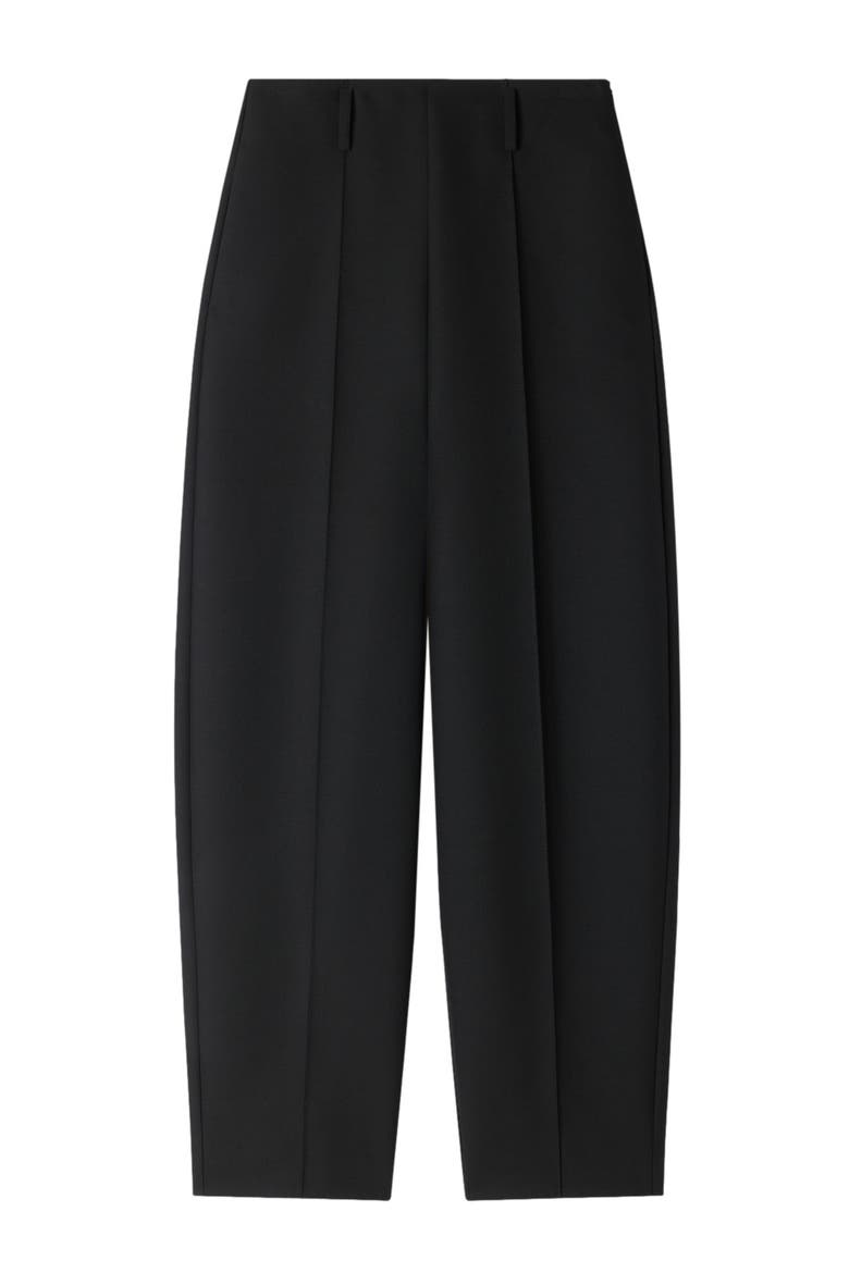 Barrel-leg Tweed Trousers, Alternate, color, Black