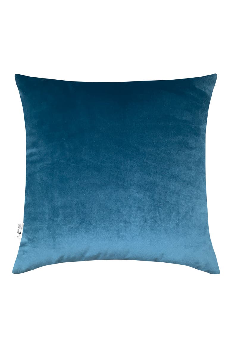 Paws & Enjoy the Good Life Embroidered Accent Pillow, Alternate, color, BLUE