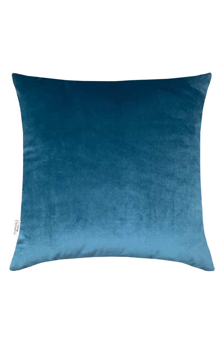 STUDIOCHIC Paws & Enjoy the Good Life Embroidered Accent Pillow, Alternate, color, Blue