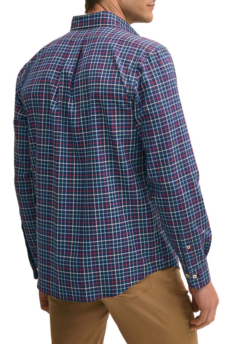 Performance Series Plaid Button-Down Oxford Shirt, Alternate, color, NAVY MULTI PLAID
