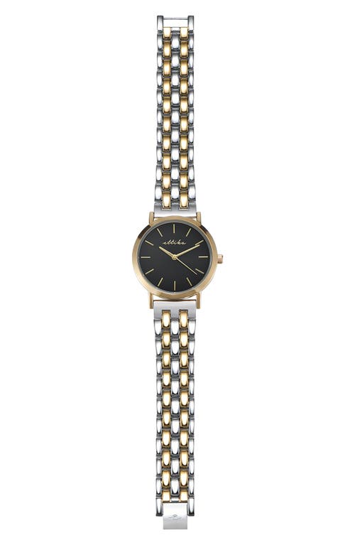 Ettika Classic Round Dial Two-tone Bracelet Watch In Metallic