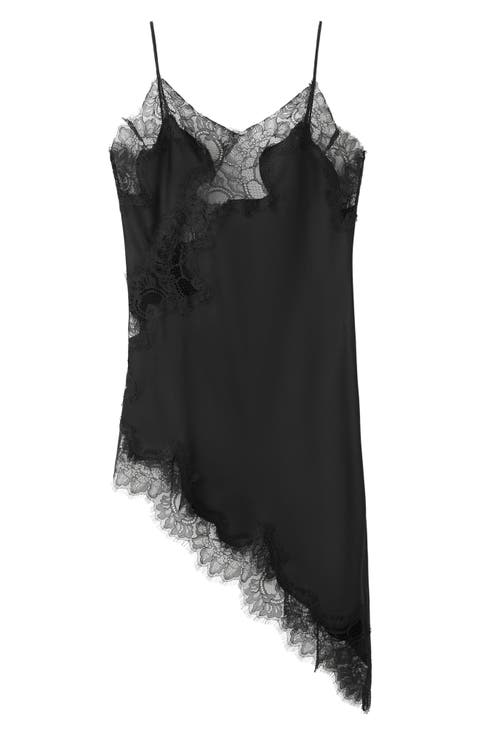 Lace Asymmetric Camisole Dress