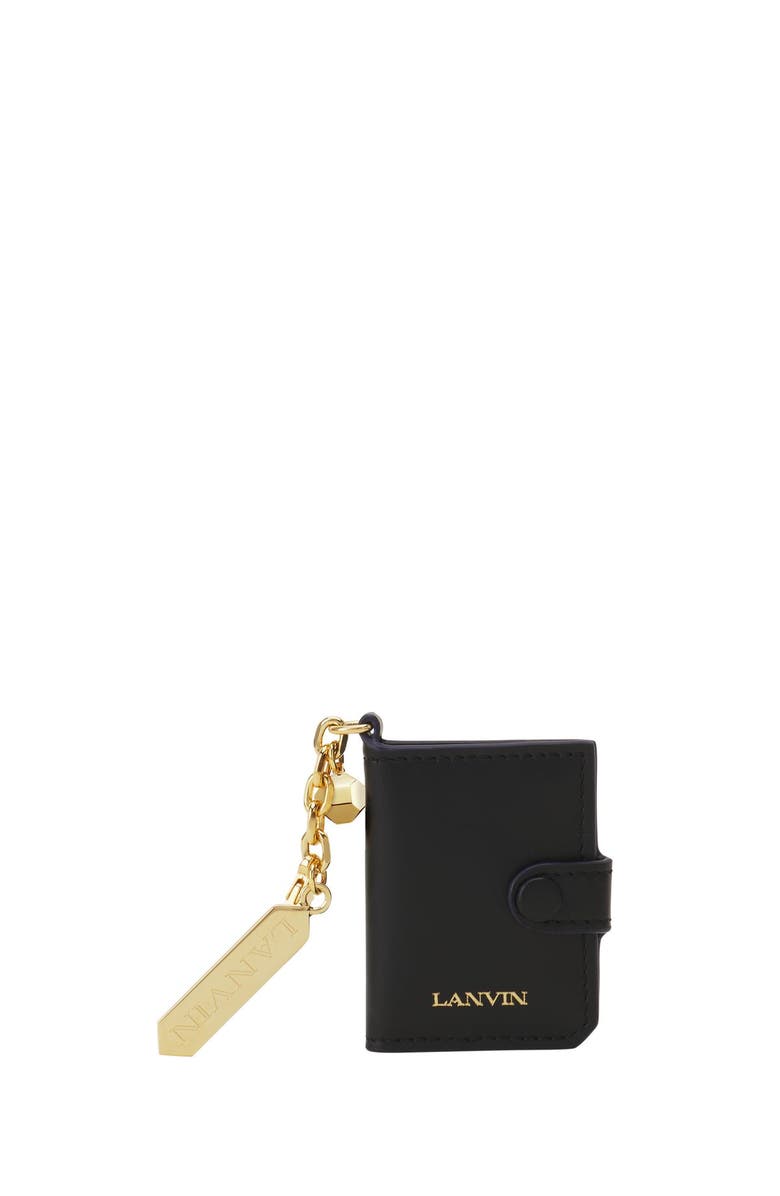 Lanvin Leather Photo Holder, Main, color, Black