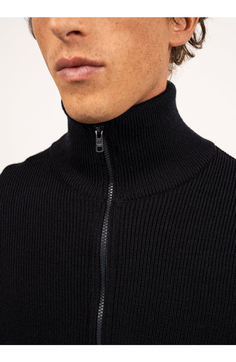 Saint James QUIBERON - High Collar Knit Jacket, Alternate, color, Navy