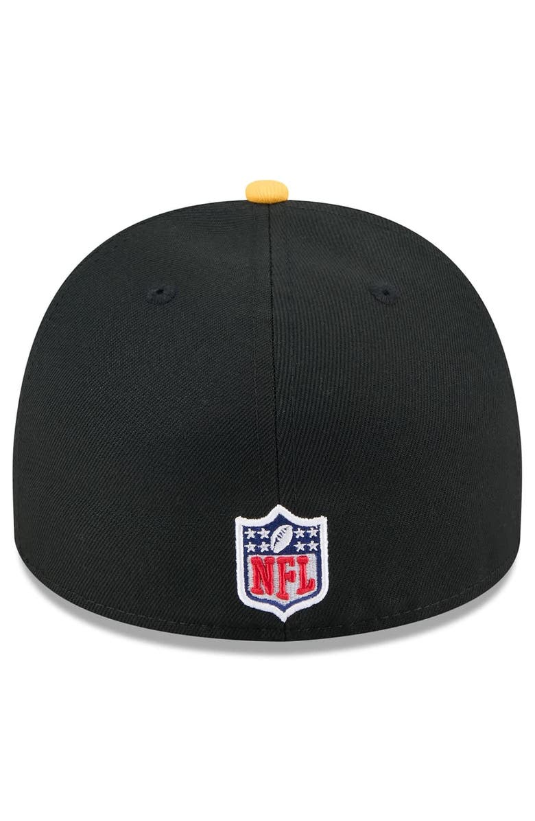 New Era Men's New Era Black/Gold Pittsburgh Steelers 2025 NFL Draft On Stage A-Frame 59FIFTY Fitted Hat, Alternate, color, Black
