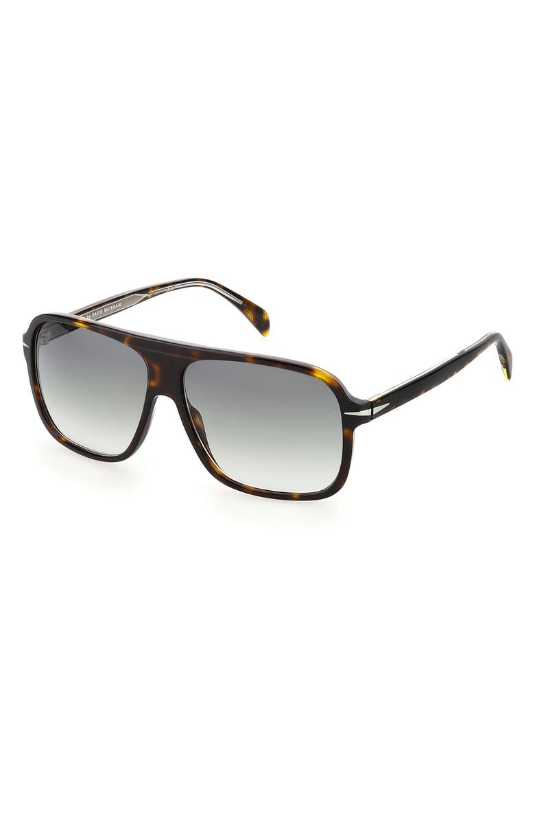 David Beckham Eyewear 60mm Rectangle Flat Brow Bar Sunglasses, Alternate, color, 