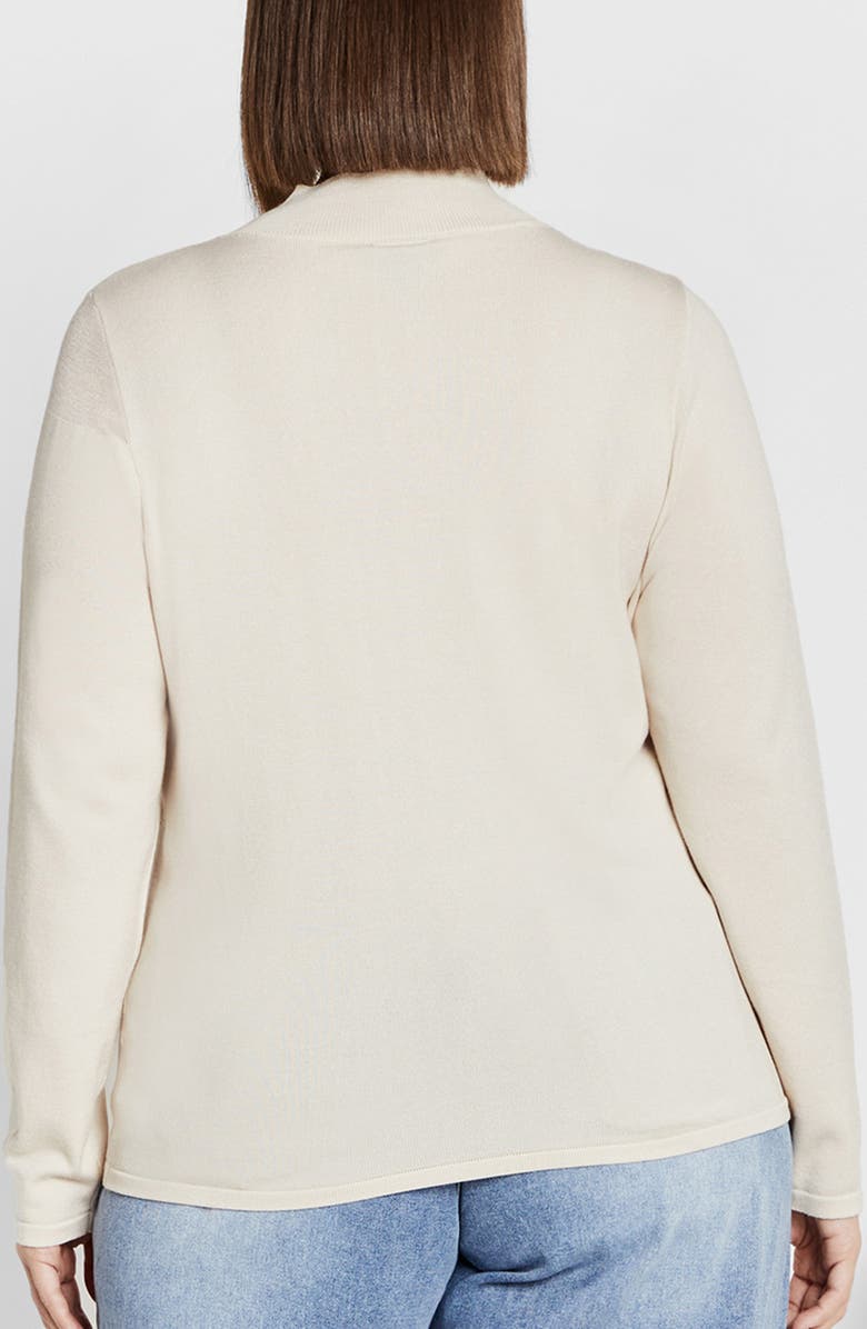 City Chic Reign Mock Neck Sweater, Alternate, color, Oat