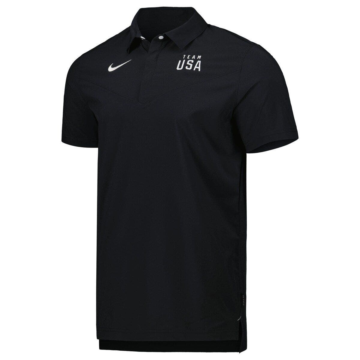 Men's Nike Black/White Team USA Coaches Performance Polo - image 2