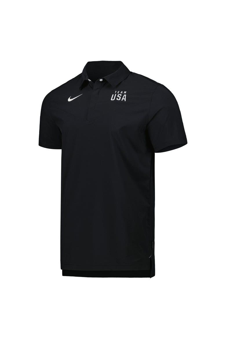 Men's Nike Black/White Team USA Coaches Performance Polo, Alternate, color, Black