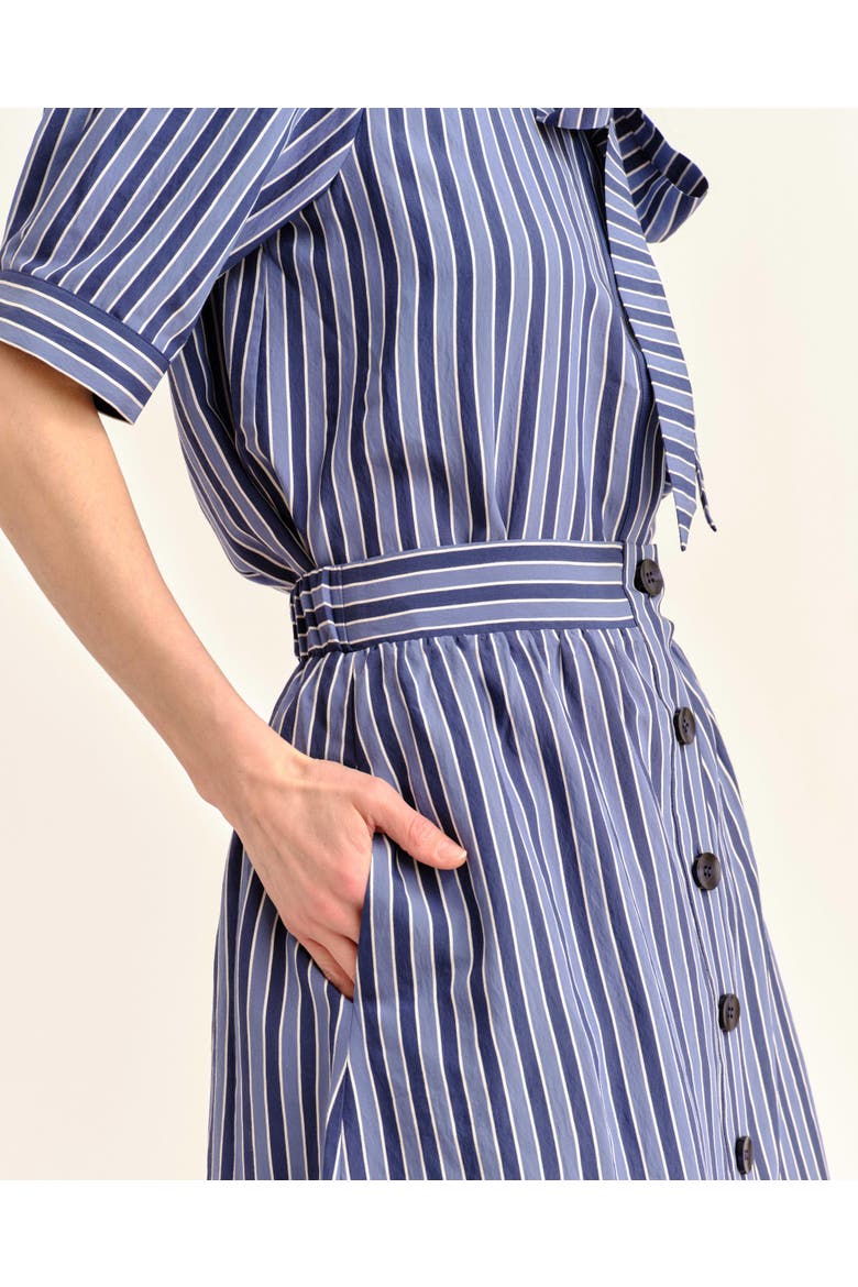 Ella Stripe Midi Skirt, Alternate, color, Coastal Stripe