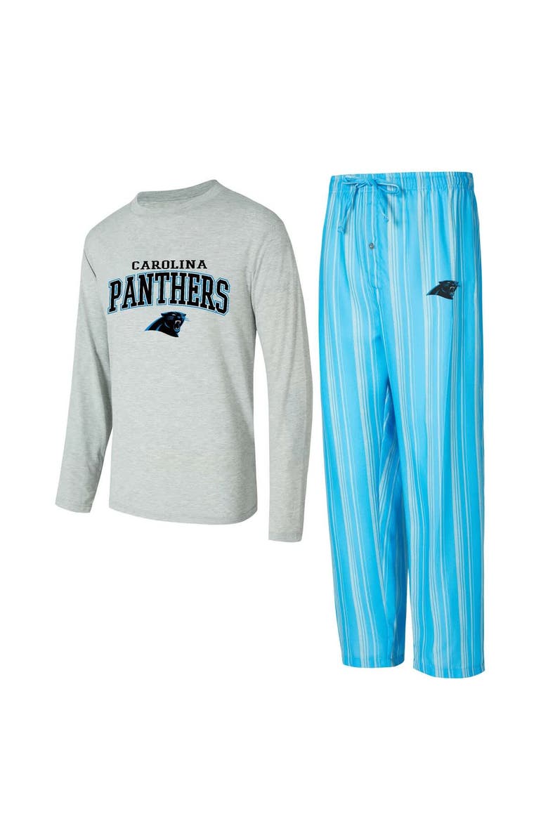 CONCEPTS SPORT Men's Concepts Sport Carolina Panthers Petition Long Sleeve T-Shirt & Pants Sleep Set, Main, color, Blue
