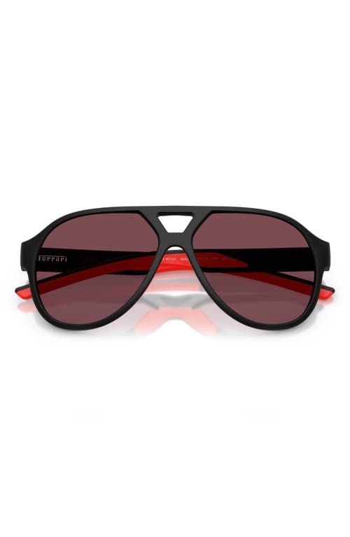 Scuderia Ferrari 58mm Pilot Sunglasses In Burgundy