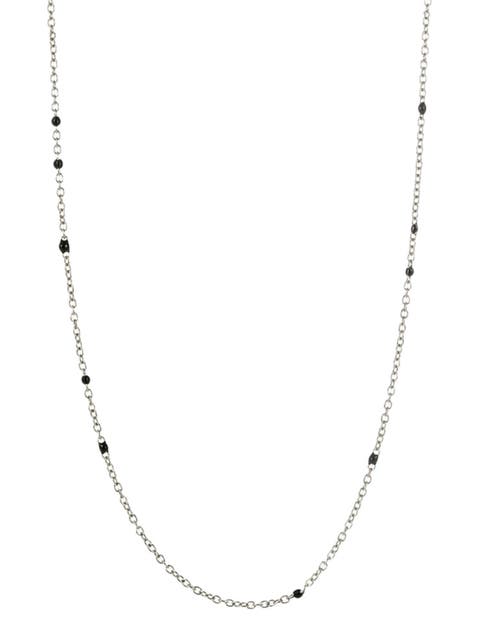 Dainty Black Onyx Beaded Link Necklace
