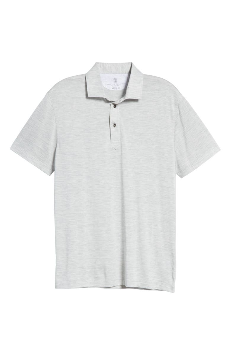 Brunello Cucinelli Silk & Cotton Polo Shirt, Alternate, color, 