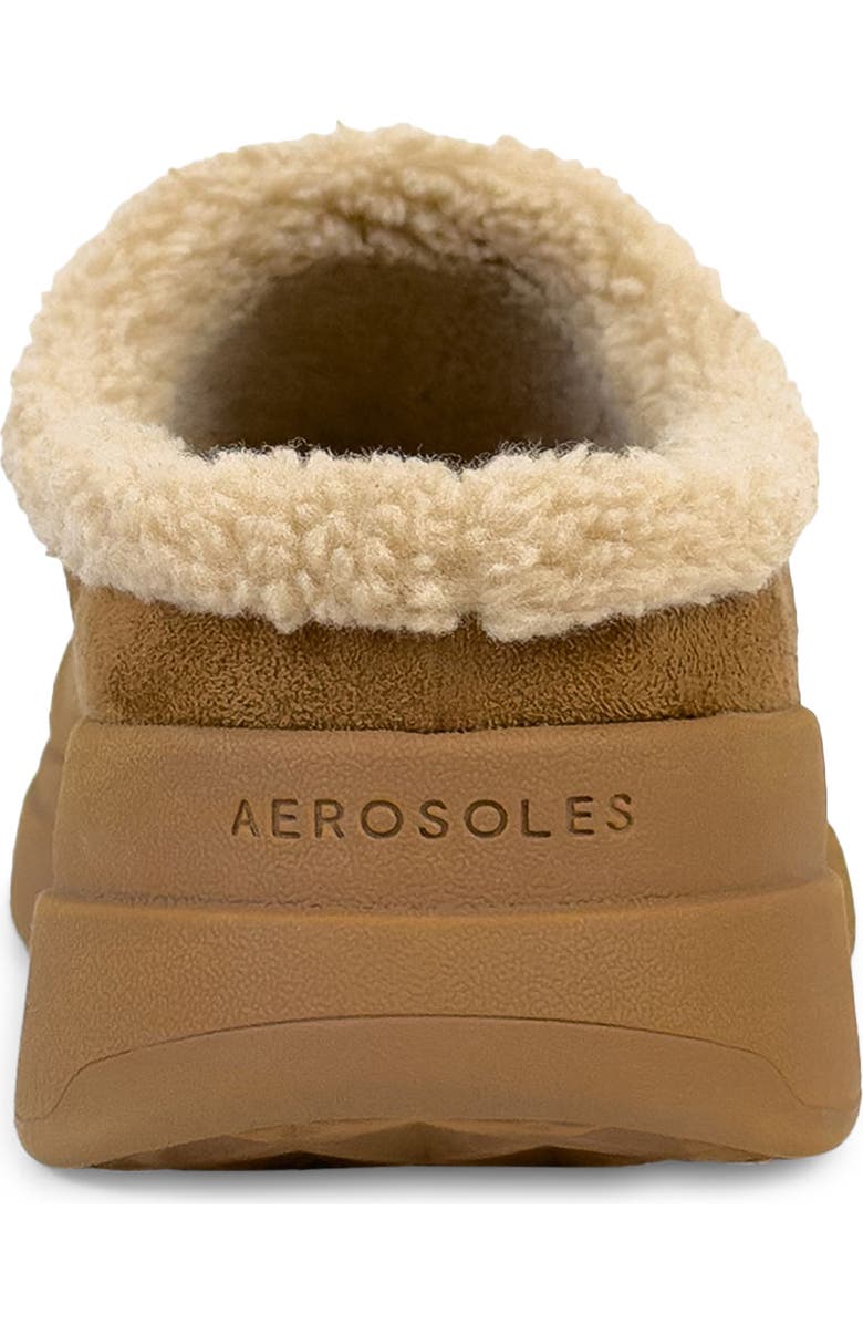 Aerosoles Flory Faux Shearling Slipper, Alternate, color, Tobacco Suede Shearling