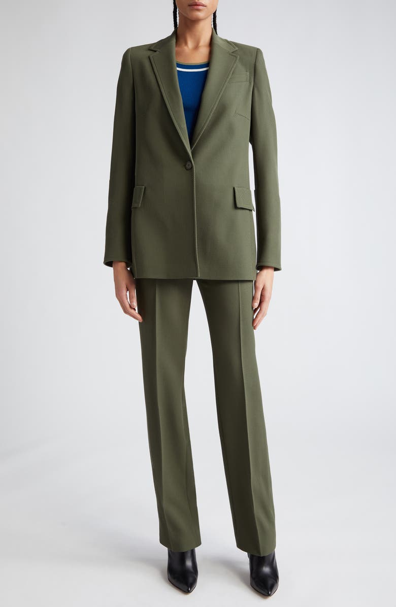 Akris punto Single Breasted Wool Tricotine Boyfriend Blazer, Alternate, color,