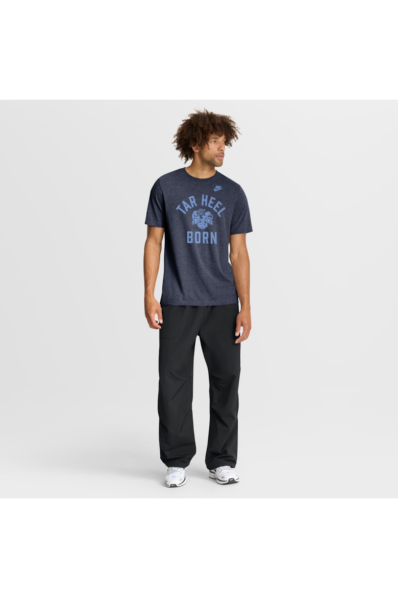 Men's Nike Heather Navy North Carolina Tar Heels Legacy Mantra Tri-Blend T-Shirt, Alternate, color, Heather Navy