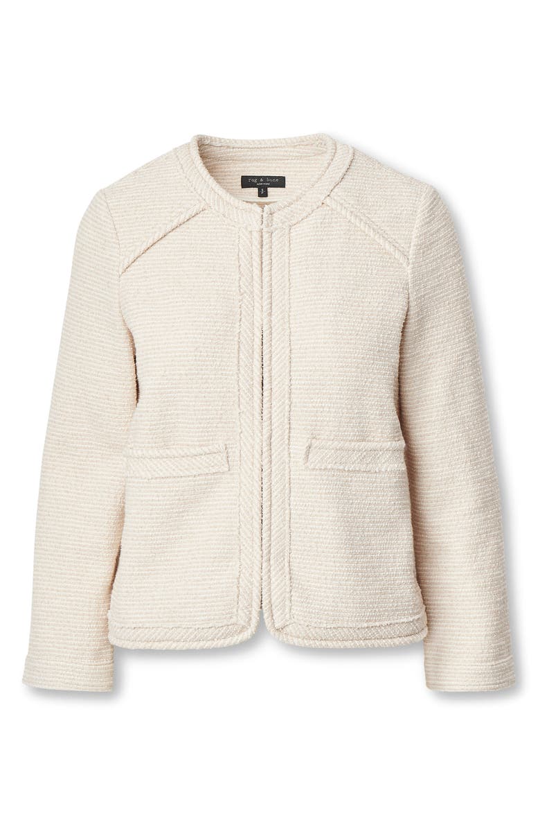 rag & bone Clarice Cotton Blend Jacket, Alternate, color, Cream