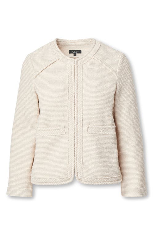 Rag & Bone Clarice Cotton Blend Jacket In White