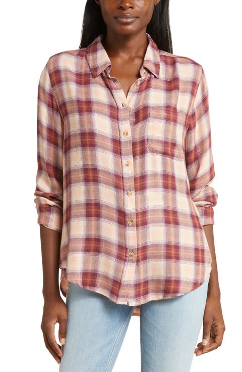Cloud Plaid Boyfriend Shirt