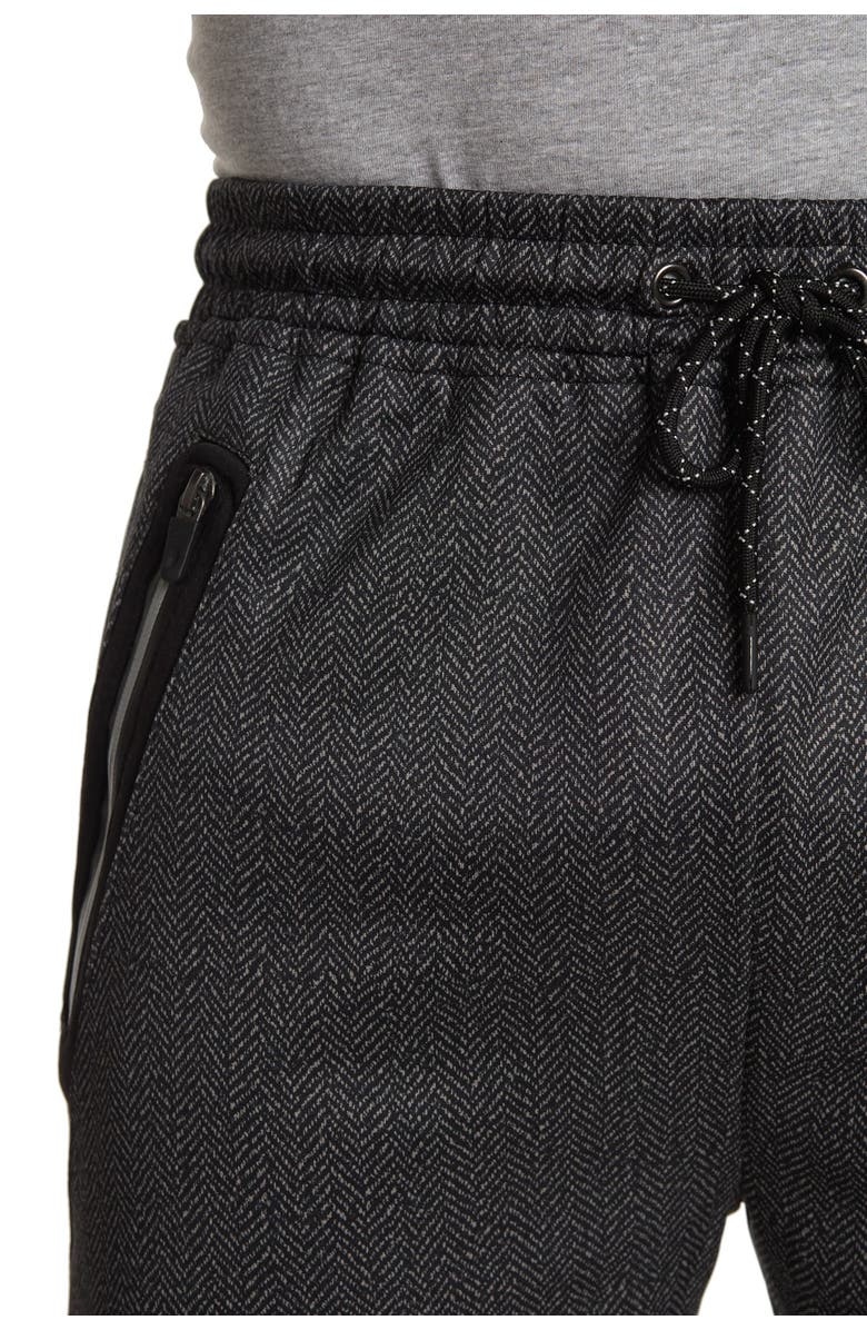 BURNSIDE Houndstooth Fleece Drawstring Pants, Alternate, color, 