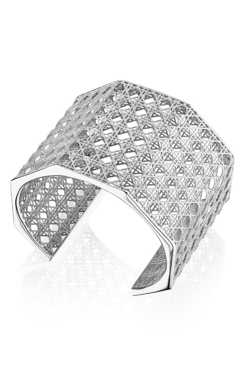 ManLuu Cane Cuff Bracelet, Alternate, color, Sterling Silver