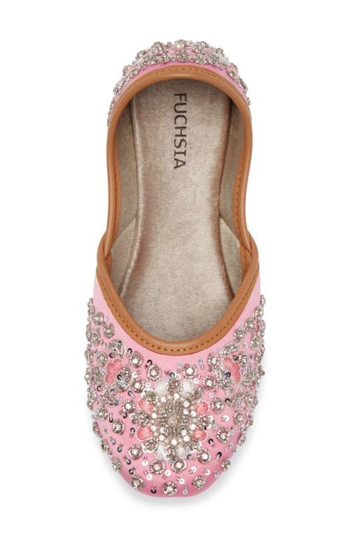 Fuchsia Embellished Jutti Flat